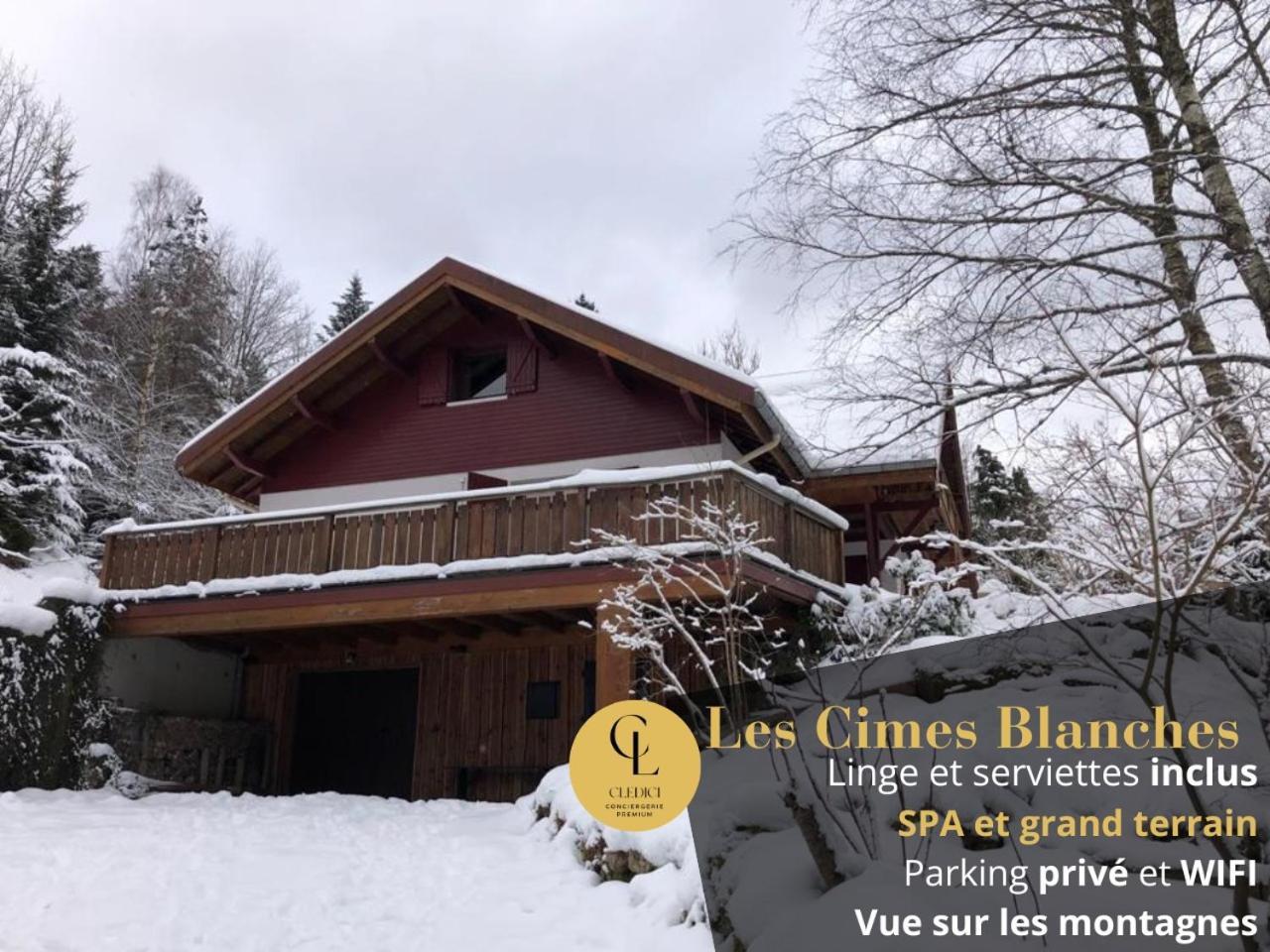 Les Cimes Blanches Cledicihome Chalet 10 Pers Spa & Grand Terrain 4 Minutes Des Pistes La Bresse Exteriör bild